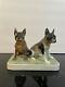 Antique Goldscheider Karin Gostl French Bull Dogs Porcelain Figurine Austria