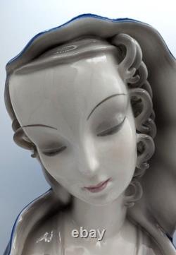 Antique Goldschieder 1937 Ceramic Statue Madonna designed by Adolf Prischl