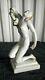 Antique Herend Porcelain Figurine, Cleopatra And The Snake, 9.75 H