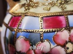 Antique Imperial Nippon Gold Encrusted & Cherry Blossoms Art Deco Vase