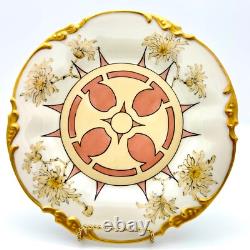 Antique J. P. L Jean Pouyat Limoges France Hand Painted Plates Art Deco Set Of 6