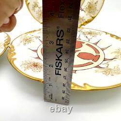 Antique J. P. L Jean Pouyat Limoges France Hand Painted Plates Art Deco Set Of 6