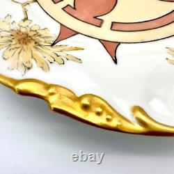 Antique J. P. L Jean Pouyat Limoges France Hand Painted Plates Art Deco Set Of 6