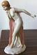 Antique'karl Ens' Germany Art Deco H/p Nude Female Withpink Cape Figurine
