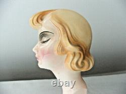 Antique KATZHUTTE Art Deco Porcelain Flapper Lady Head Statue