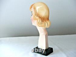 Antique KATZHUTTE Art Deco Porcelain Flapper Lady Head Statue