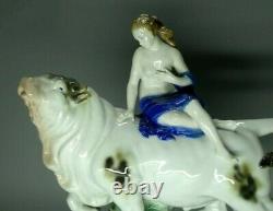 Antique Karl Ens Europa and the Bull Germany Porcelain Figurine Art Deco C 1920
