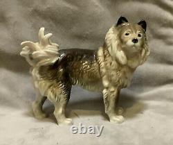 Antique Karl Ens Volkstedt Germany Porcelain Eurasian Spitz Dog Figurine Statue