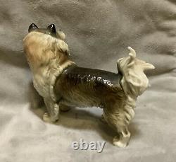 Antique Karl Ens Volkstedt Germany Porcelain Eurasian Spitz Dog Figurine Statue