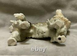 Antique Karl Ens Volkstedt Germany Porcelain Eurasian Spitz Dog Figurine Statue