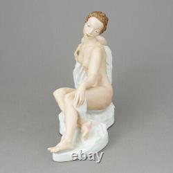 Antique Large Porcelain Figure Lying Woman Art Deco Nude Rosenthal Germany
