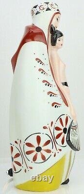 Antique Limoges Porcelain Perfume Lamp Art Deco France, Veilleuse Sultan Beloved