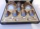 Antique Noritake Art Deco Blue Ombre Boxed Coffee Set, Heavily Gilded