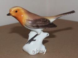 Antique Nymphenburg Porcelain Figurine Bird Warbler T Karner Germany 5 long