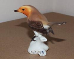 Antique Nymphenburg Porcelain Figurine Bird Warbler T Karner Germany 5 long