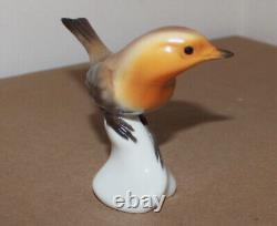 Antique Nymphenburg Porcelain Figurine Bird Warbler T Karner Germany 5 long