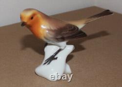 Antique Nymphenburg Porcelain Figurine Bird Warbler T Karner Germany 5 long