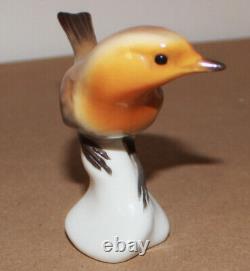 Antique Nymphenburg Porcelain Figurine Bird Warbler T Karner Germany 5 long