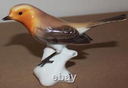 Antique Nymphenburg Porcelain Figurine Bird Warbler T Karner Germany 5 long