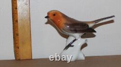 Antique Nymphenburg Porcelain Figurine Bird Warbler T Karner Germany 5 long