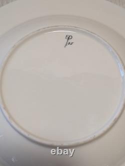 Antique Peacock Porcelain Plate Art Deco 1935, 8 1/2 In