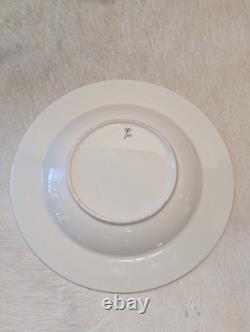 Antique Peacock Porcelain Plate Art Deco 1935, 8 1/2 In