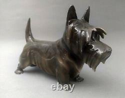 Antique Pfeffer Gotha Germany Thuringia Porcelain Black Scottie Dog