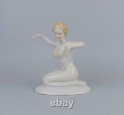 Antique Porcelain German Art Deco Figurine of Nude Lady by Neundorf