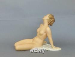 Antique Porcelain German Art Deco Figurine of Nude Lady by Wallendorf
