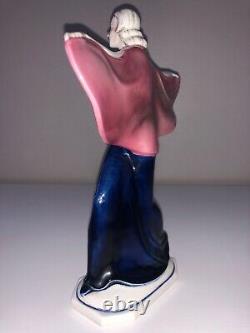 Antique Porcelain German Katzhutte Hertwig Art Deco Dancer Lady Woman Flapper