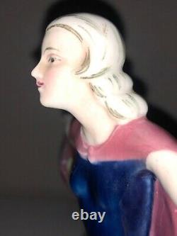 Antique Porcelain German Katzhutte Hertwig Art Deco Dancer Lady Woman Flapper