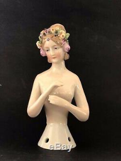 Antique Porcelain Half Doll Art Deco Lady GOEBEL Awesome Design