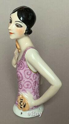 Antique Porcelain Half Doll Flapper Fasold & Stauch Germany 1920/30's Art Deco