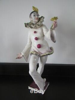 Antique Porcelain Hutschenreuther Pierrot Signed Gunther Granget Figurine