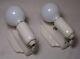 Antique Porcelain Sconce Pair Vtg Light Ceramic Fixture 2 Art Rewired Usa #x90