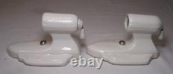 Antique Porcelain Sconce Pair Vtg Light Ceramic Fixture 2 Art Rewired USA #X90