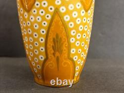 Antique Porcelain Vase Signed/Limoges/Art Deco/Yellow Color/France C. 1930/Rare