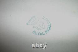 Antique Prussia Porcelain Vanity Tray Rudolstadt Roses Art Deco 1900 Gilt Edge