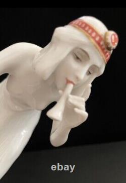 Antique ROSENTHAL Art Deco Porcelain SNAKE CHARMER Nude Figurine B. BOESS