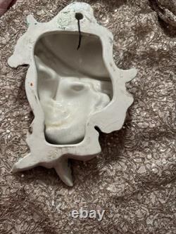 Antique Rare Art Deco Erphila Czechoslovakia Porcelain Wall Face Mask Stunning