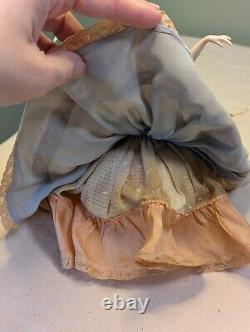 Antique Rare HALF DOLL Flapper PINCUSHION DOLL Art Deco German Finger Chip