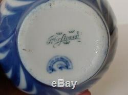 Antique Rorstrand Blue White Porcelain Vase Art Deco, Nouveau Design W Crowns