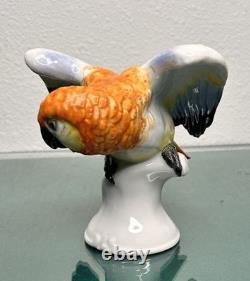 Antique Rosenthal Germany Porcelain Hand Painted Parrot Figurine