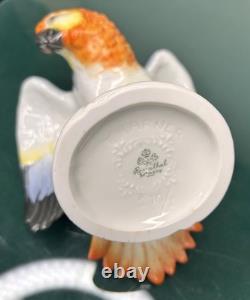 Antique Rosenthal Germany Porcelain Hand Painted Parrot Figurine