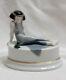 Antique Rosenthal Princess & The Frog By Leo Rauth Art Deco Lady Ceramic Figure