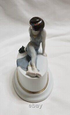 Antique Rosenthal Princess & The Frog by Leo Rauth Art Deco Lady Ceramic Figure