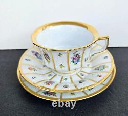 Antique Royal Copenhagen Henriette Cup & Sauser & Plate Hand Painted 1920s