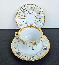 Antique Royal Copenhagen Henriette Cup & Sauser & Plate Hand Painted 1920s