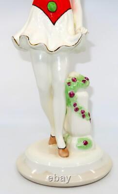 Antique Royal Dux, 1918-1938, Czechoslovakia, THE DANCER Art Deco Figurine, 17