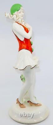 Antique Royal Dux, 1918-1938, Czechoslovakia, THE DANCER Art Deco Figurine, 17